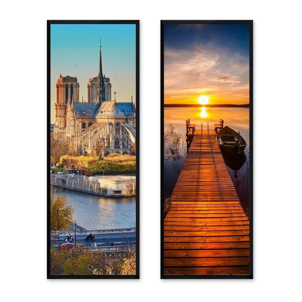 2 Packs 36.8X12.4In Picture Wall Frames Display Panoramic Photo Frame Gallery Poster Frames With Clear Plexiglass Mdf